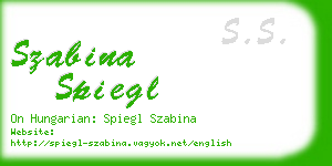 szabina spiegl business card